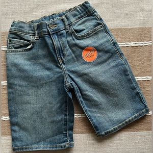 Brand NWT Boys’ Size 6 adjustable waistband denim stretch shorts